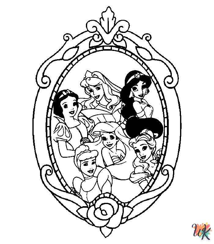 Dibujos para Colorear Princesas Disney 4