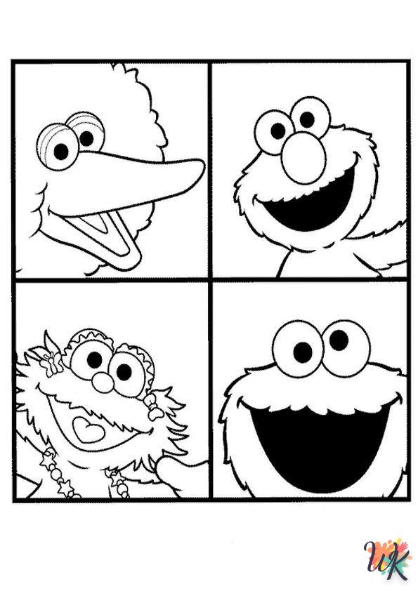 Dibujos para Colorear Sesame Street 30