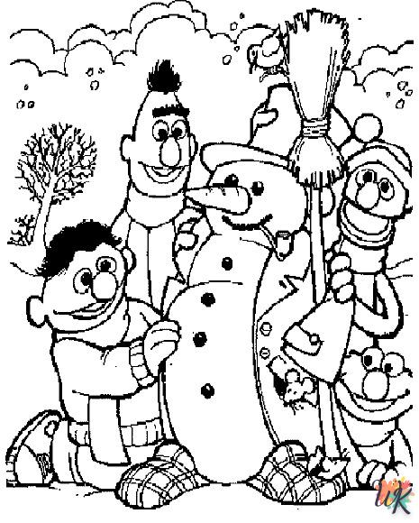 Dibujos para Colorear Sesame Street Bert and Ernie 04