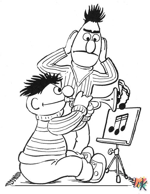 Dibujos para Colorear Sesame Street Bert and Ernie 07