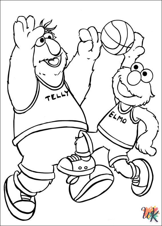 Dibujos para Colorear Sesame Street Deportes 12