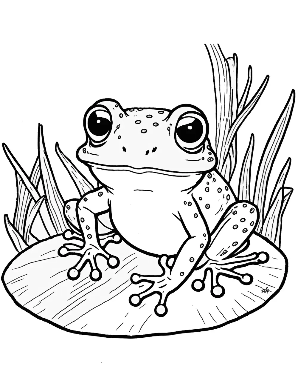 Dibujos para Colorear Small Baby Frog
