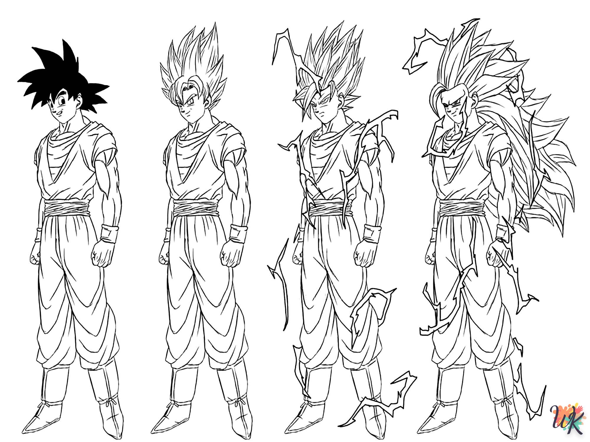 Dibujos para Colorear Son Goku 1