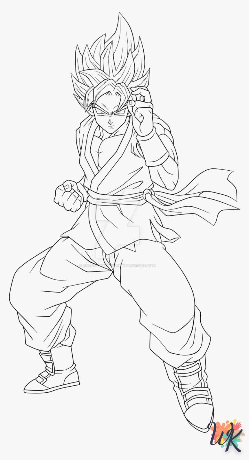 Dibujos para Colorear Son Goku 3
