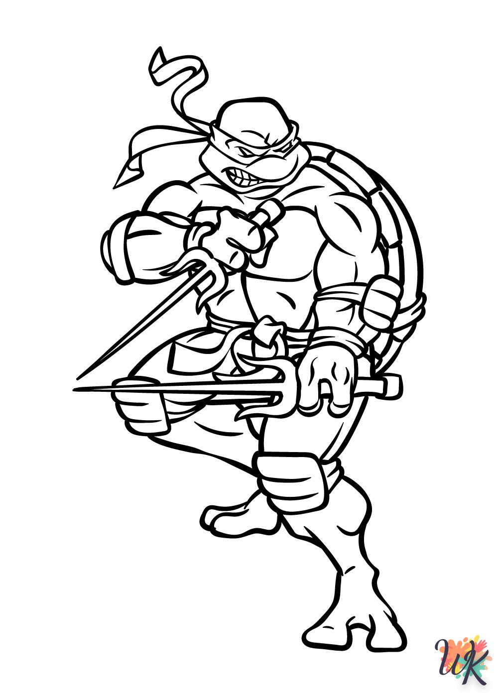 Dibujos para Colorear Tortugas Ninja 8