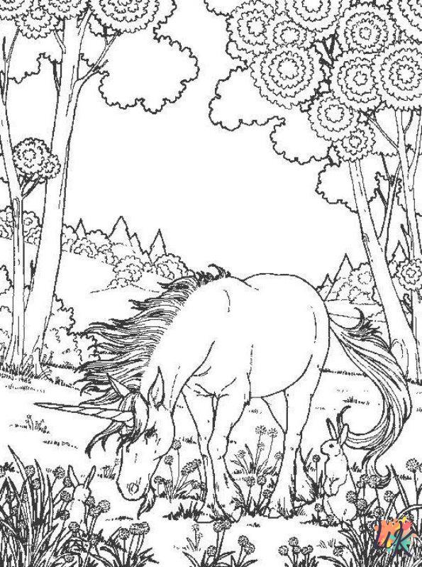 Dibujos para Colorear Unicornio 13