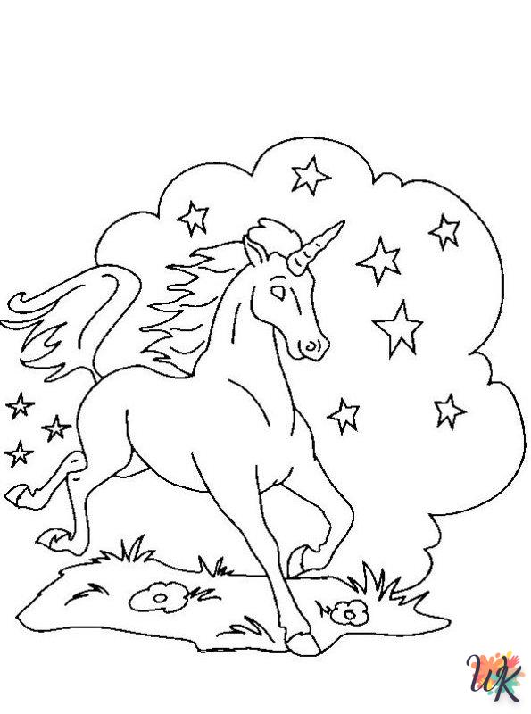 Dibujos para Colorear Unicornio 14
