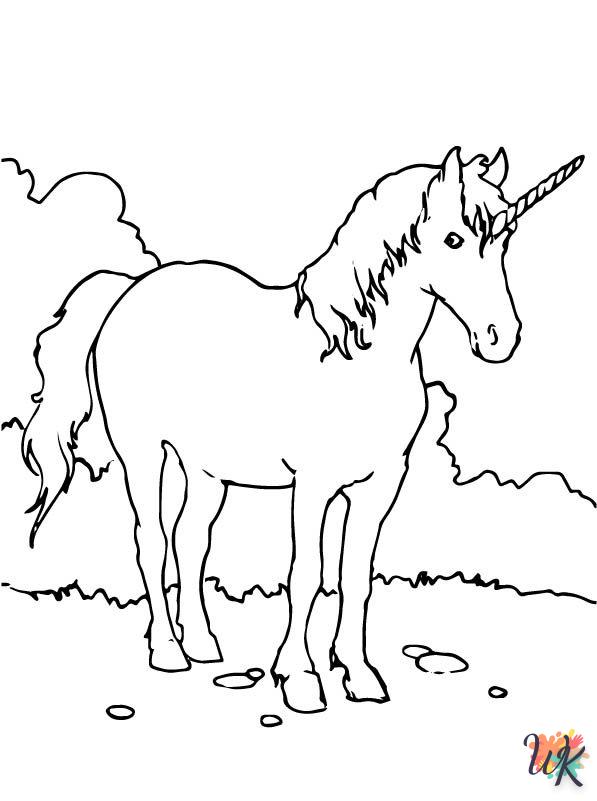 Dibujos para Colorear Unicornio 21