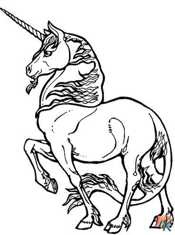 Dibujos para Colorear Unicornio 3