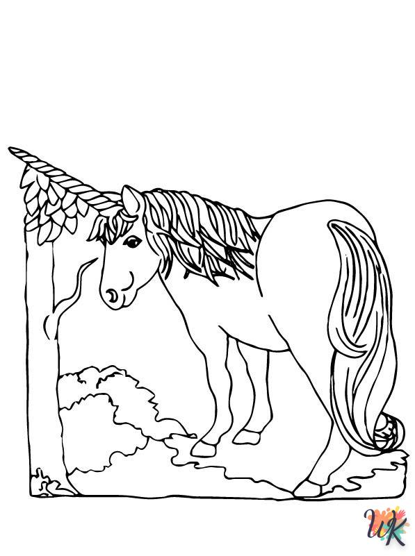 Dibujos para Colorear Unicornio 36