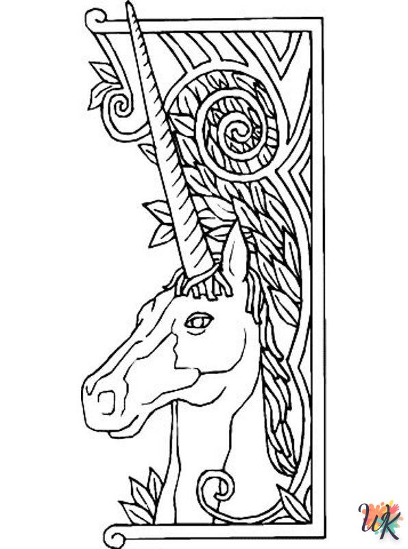 Dibujos para Colorear Unicornio 6