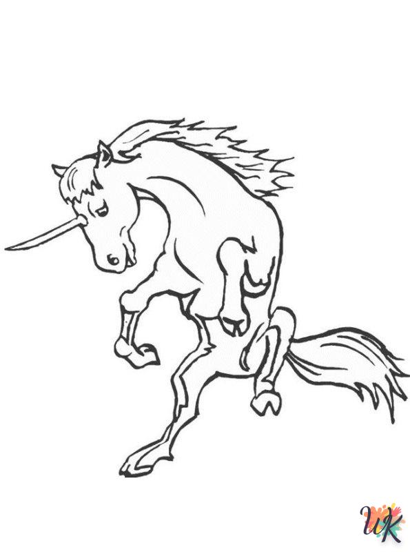 Dibujos para Colorear Unicornio 9