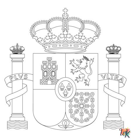 Dibujos para Colorear escudo de espana
