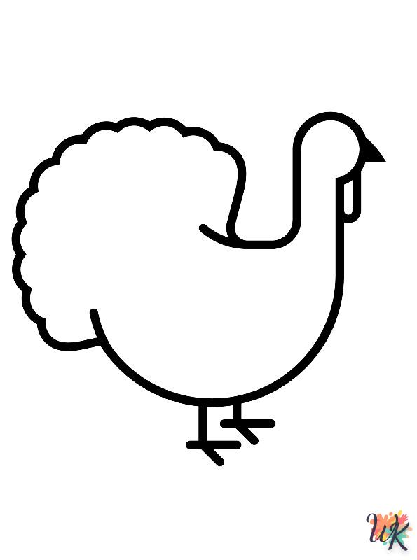 Dibujos para Colorear kalkoen thanksgiving