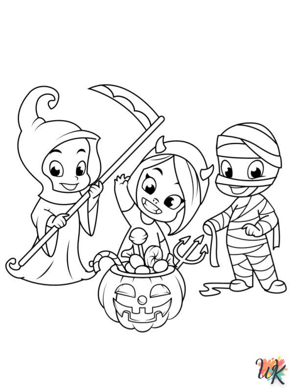 Dibujos para Colorear ninos de halloween 7