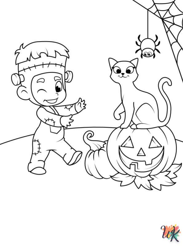 Dibujos para Colorear ninos de halloween 8