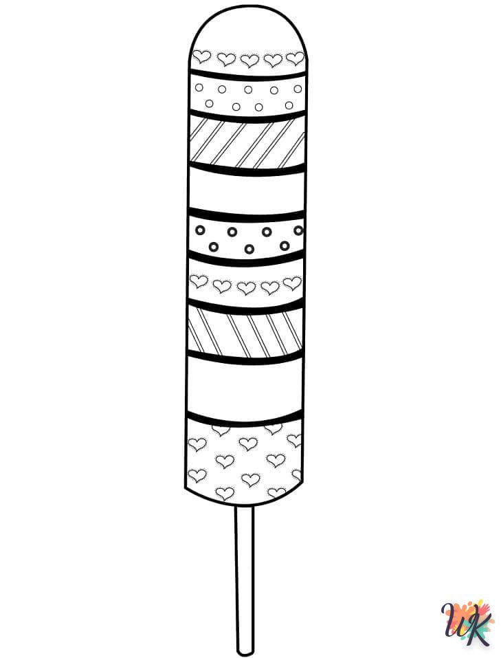 Dibujos para Colorear paleta de hielo 15