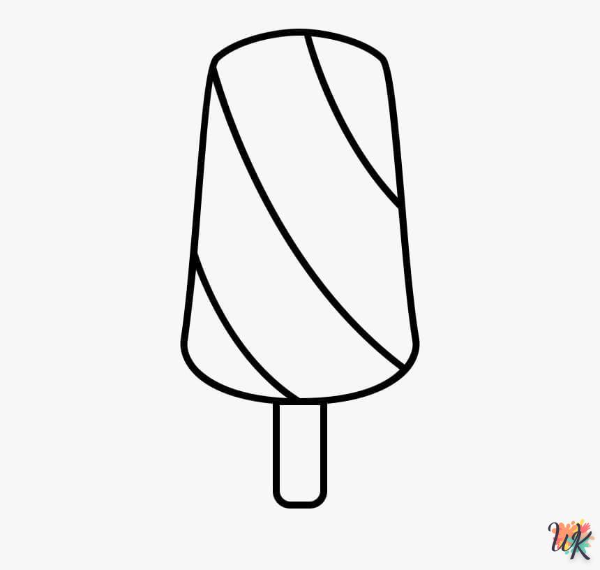 Dibujos para Colorear paleta de hielo 20