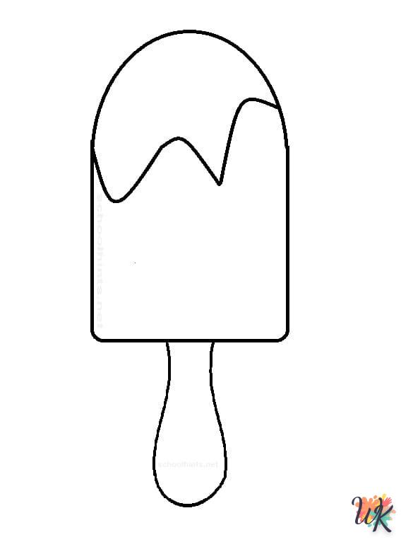 Dibujos para Colorear paleta de hielo 4