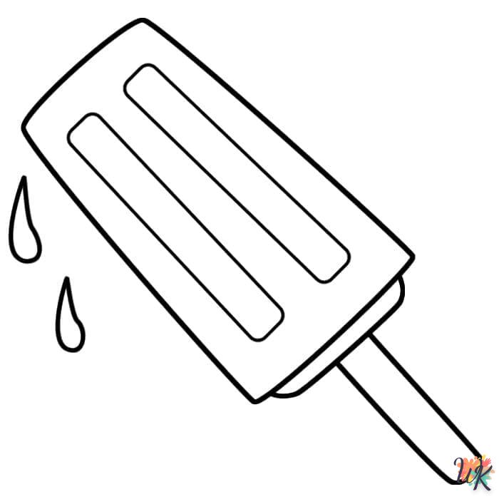 Dibujos para Colorear paleta de hielo 7