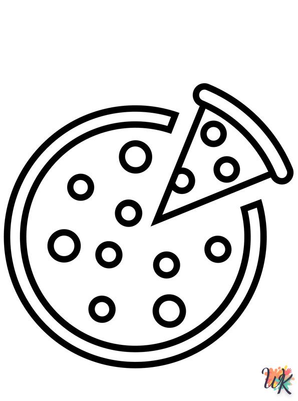 Dibujos para Colorear pizza
