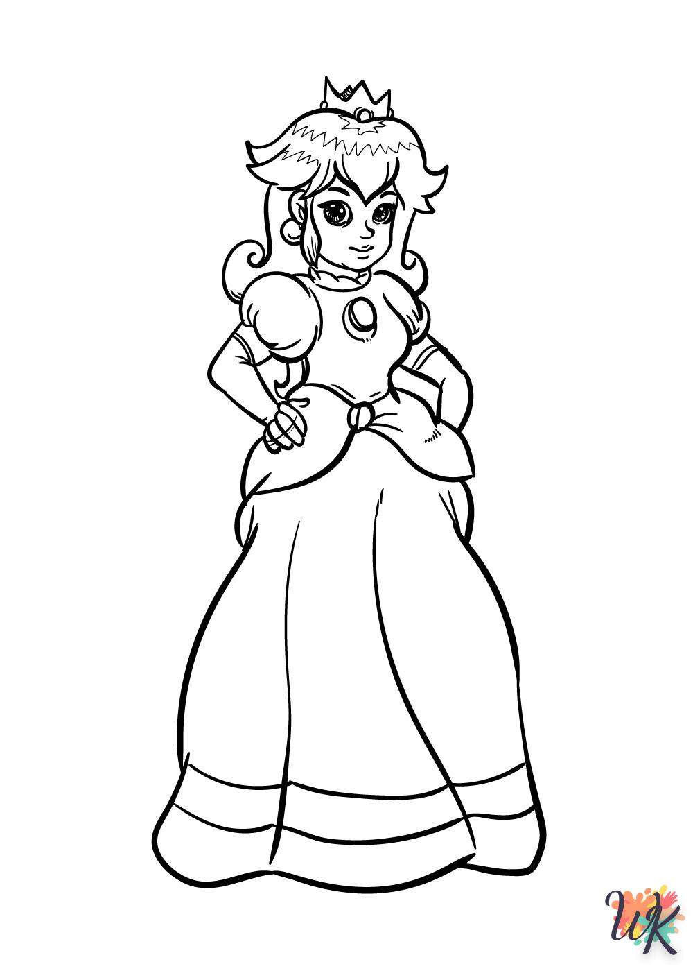 Dibujos para Colorear princesa peach 10