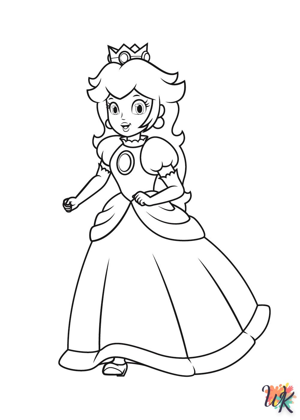 Dibujos para Colorear princesa peach 12