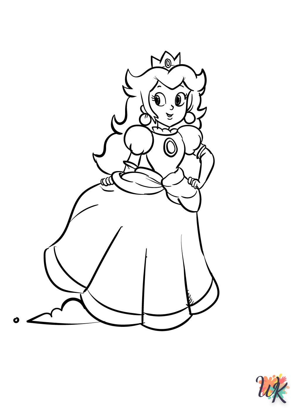 Dibujos para Colorear princesa peach 13