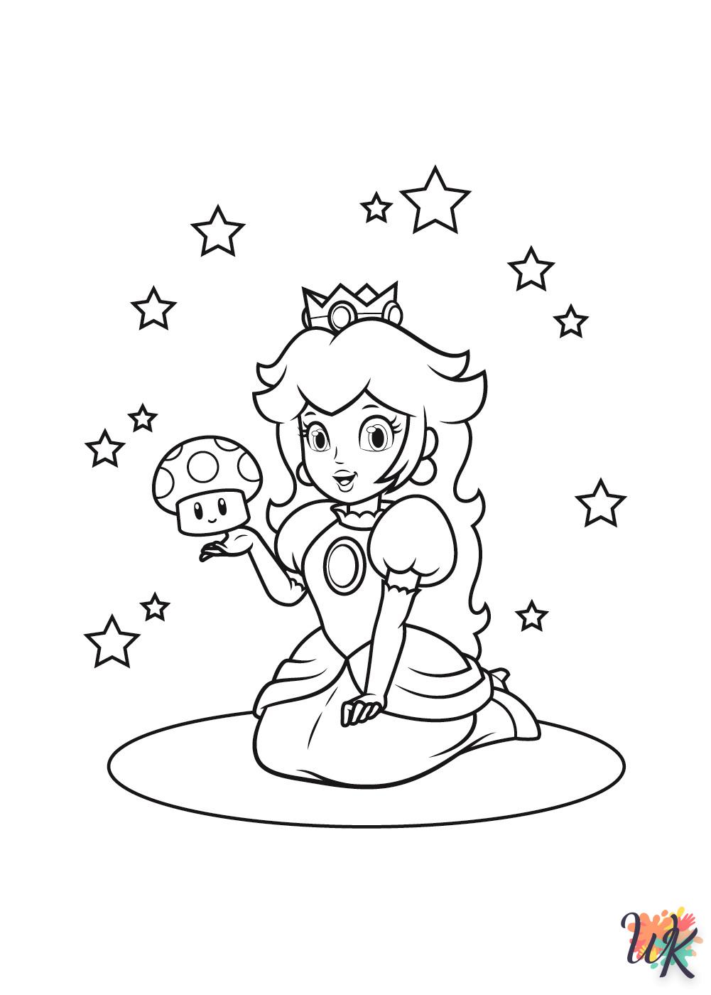 Dibujos para Colorear princesa peach 18