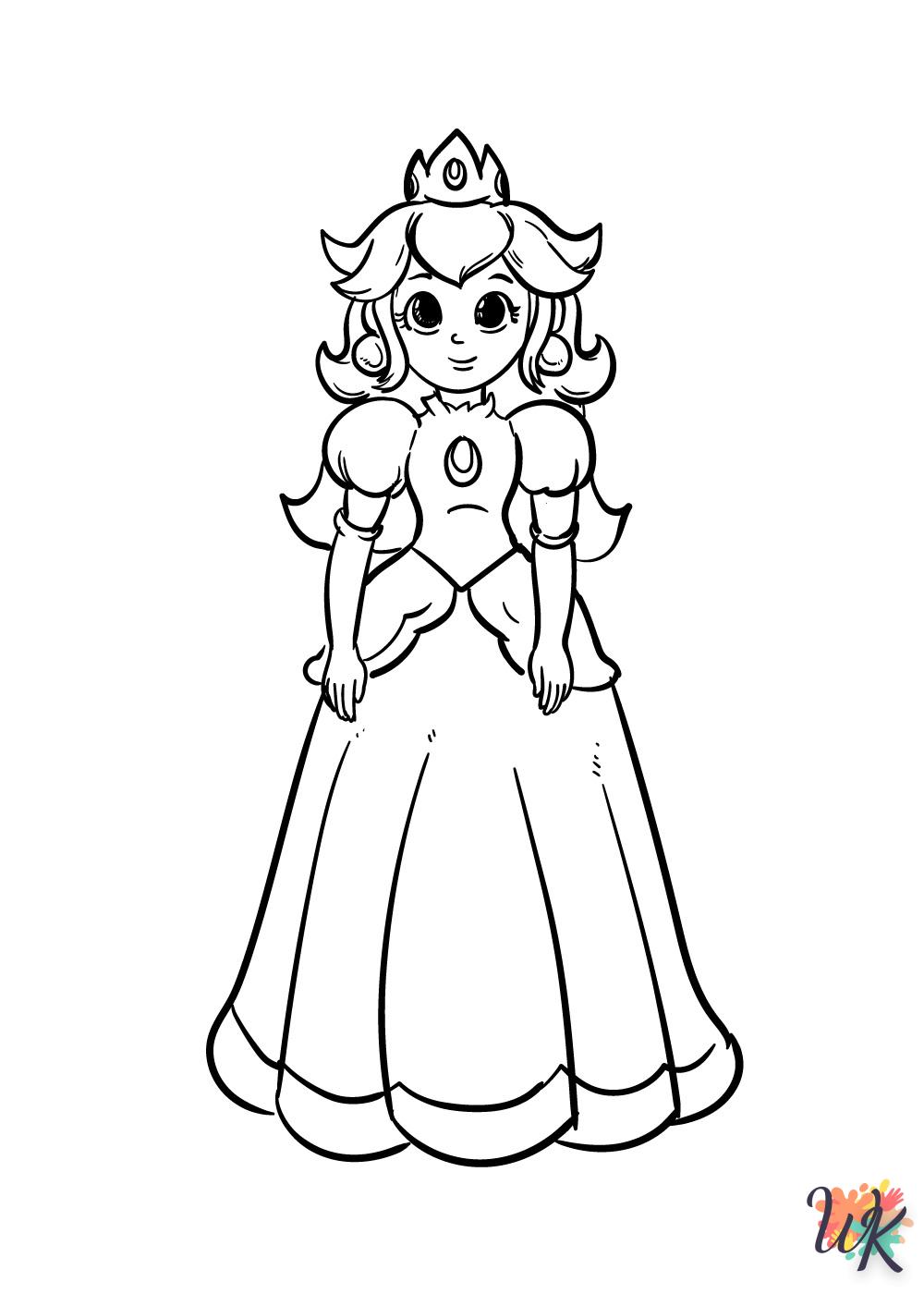 Dibujos para Colorear princesa peach 5