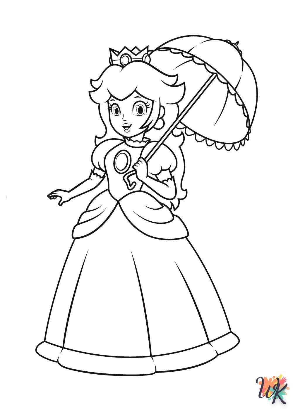 Dibujos para Colorear princesa peach 6
