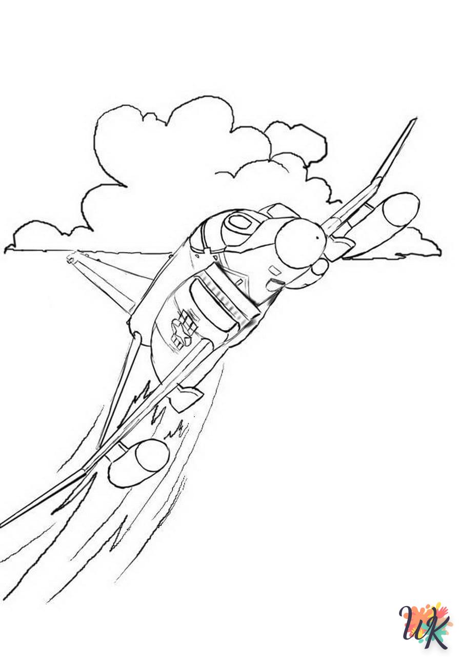 Dibujos para Colorear Aviones 13