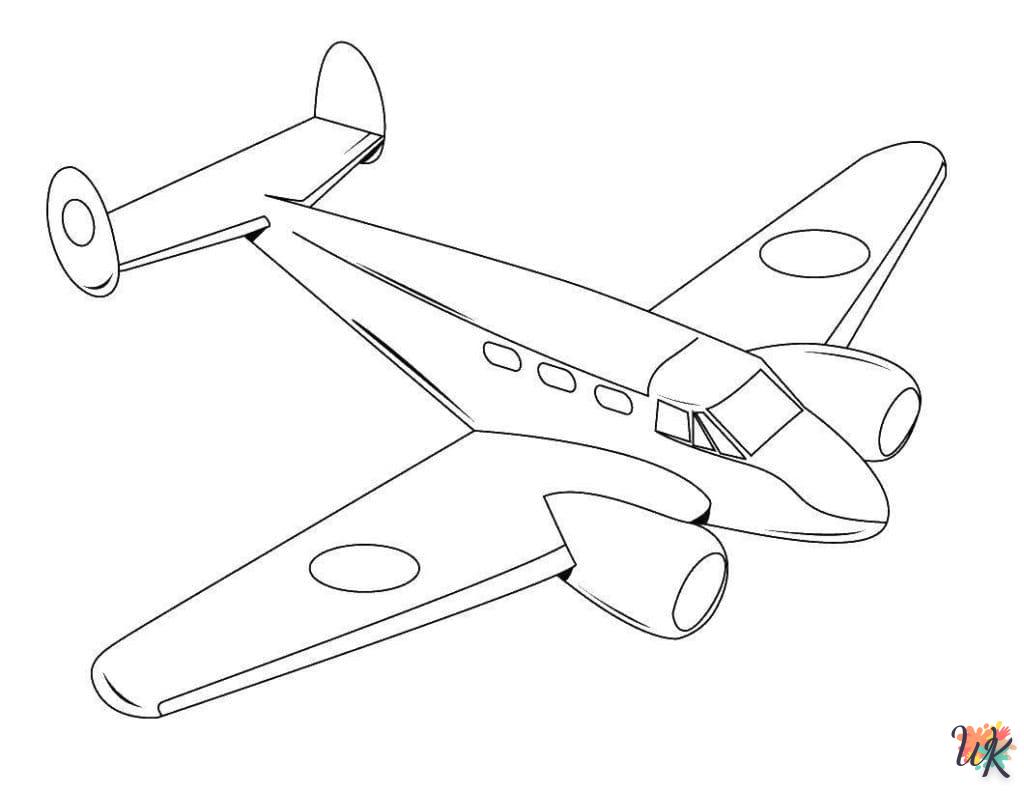 Dibujos para Colorear Aviones 14