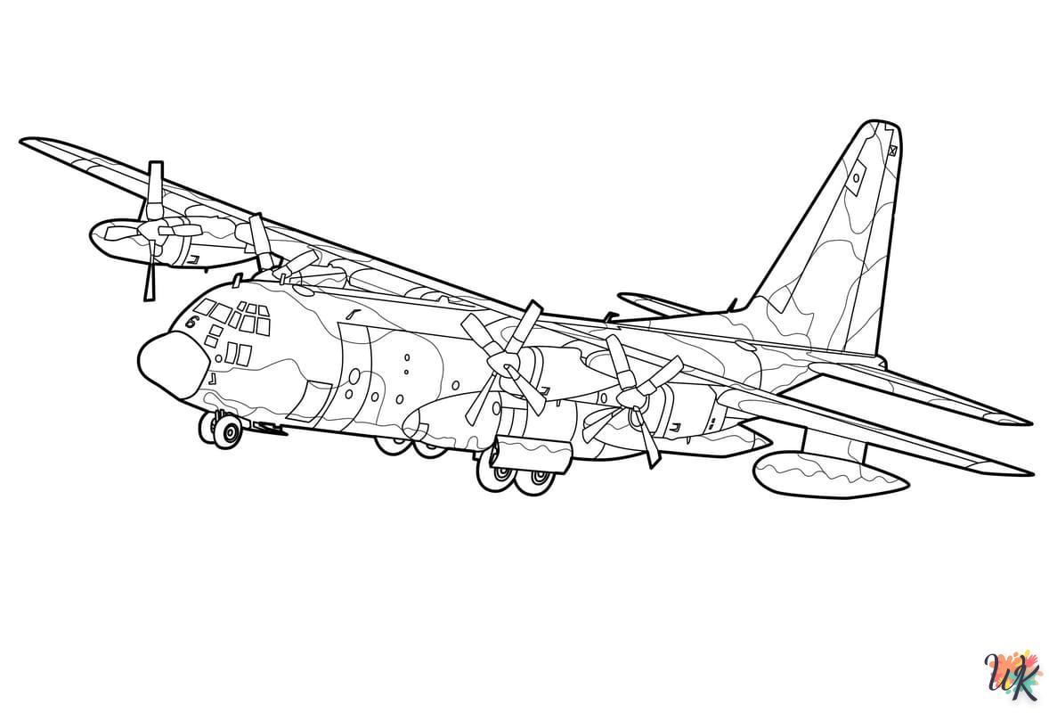 Dibujos para Colorear Aviones 15