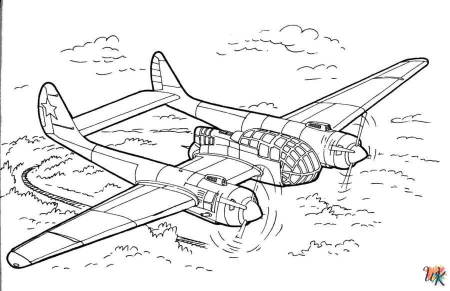 Dibujos para Colorear Aviones 23