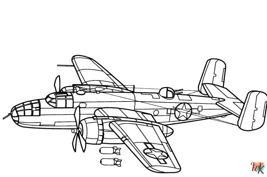 Dibujos para Colorear Aviones 24