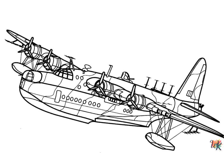 Dibujos para Colorear Aviones 30