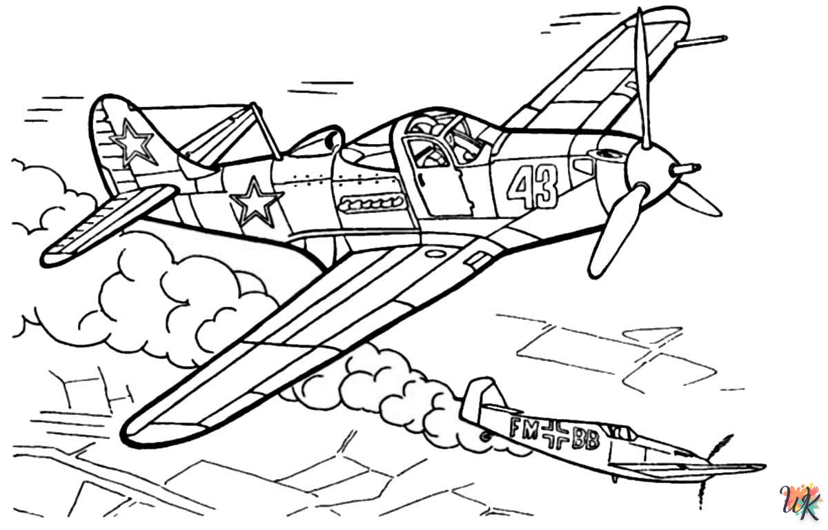 Dibujos para Colorear Aviones 4