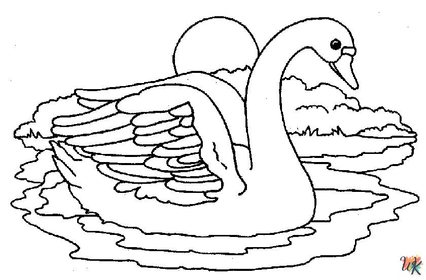 Dibujos para Colorear Cisne 5 rotated