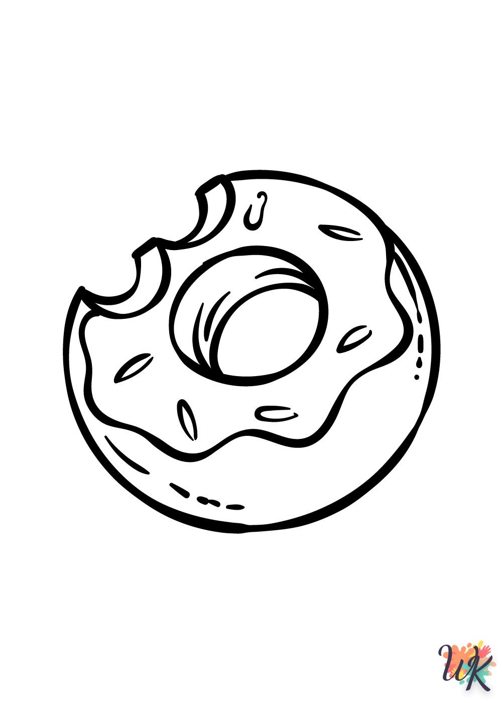 Dibujos para Colorear Donut 10