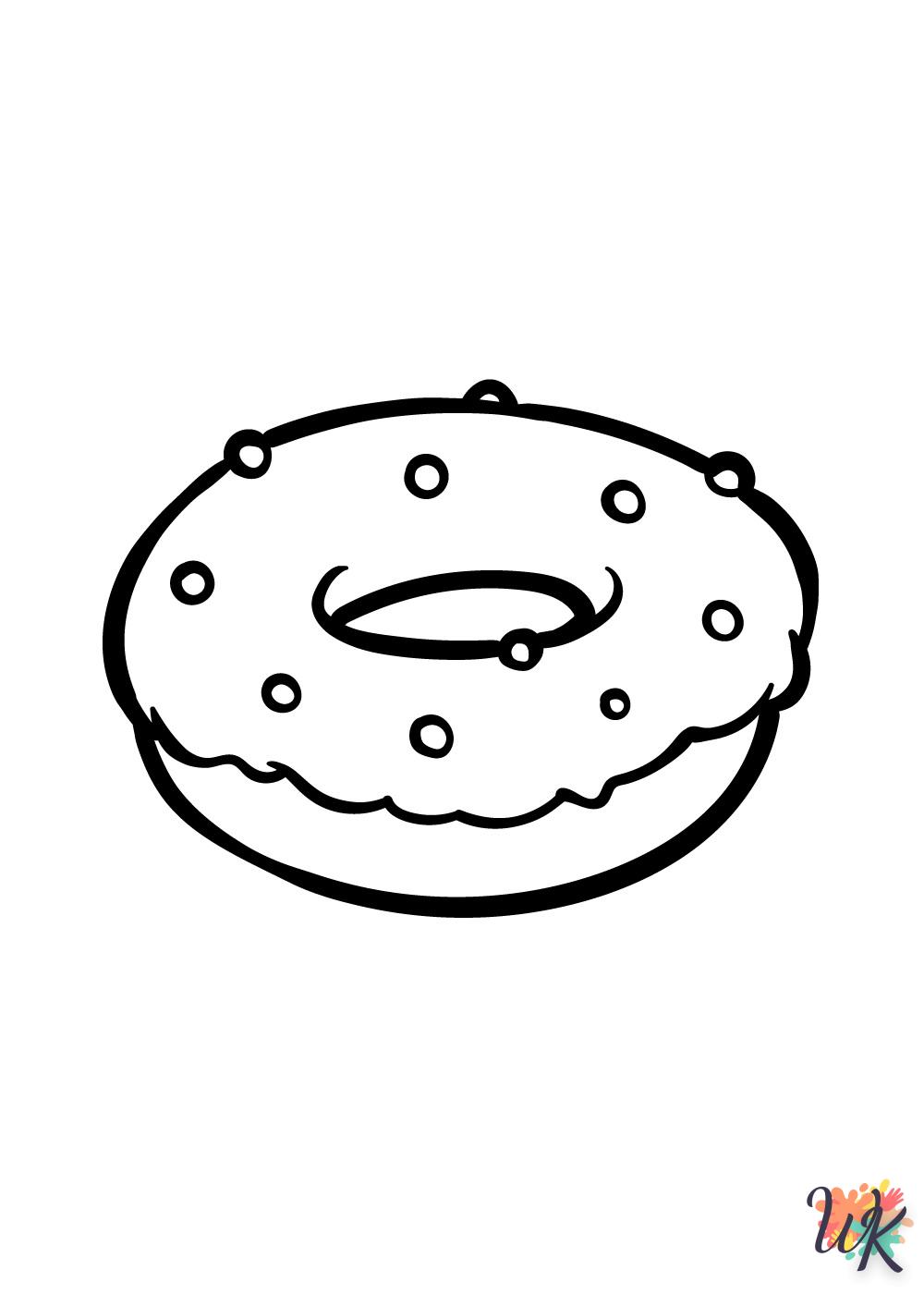 Dibujos para Colorear Donut 3