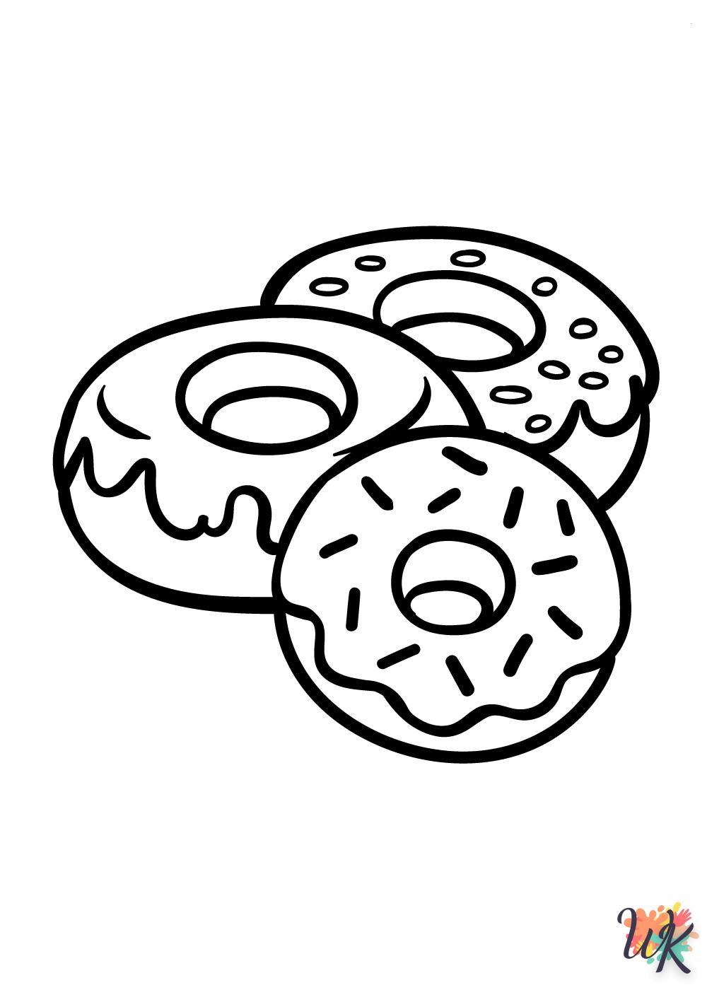 Dibujos para Colorear Donut 4
