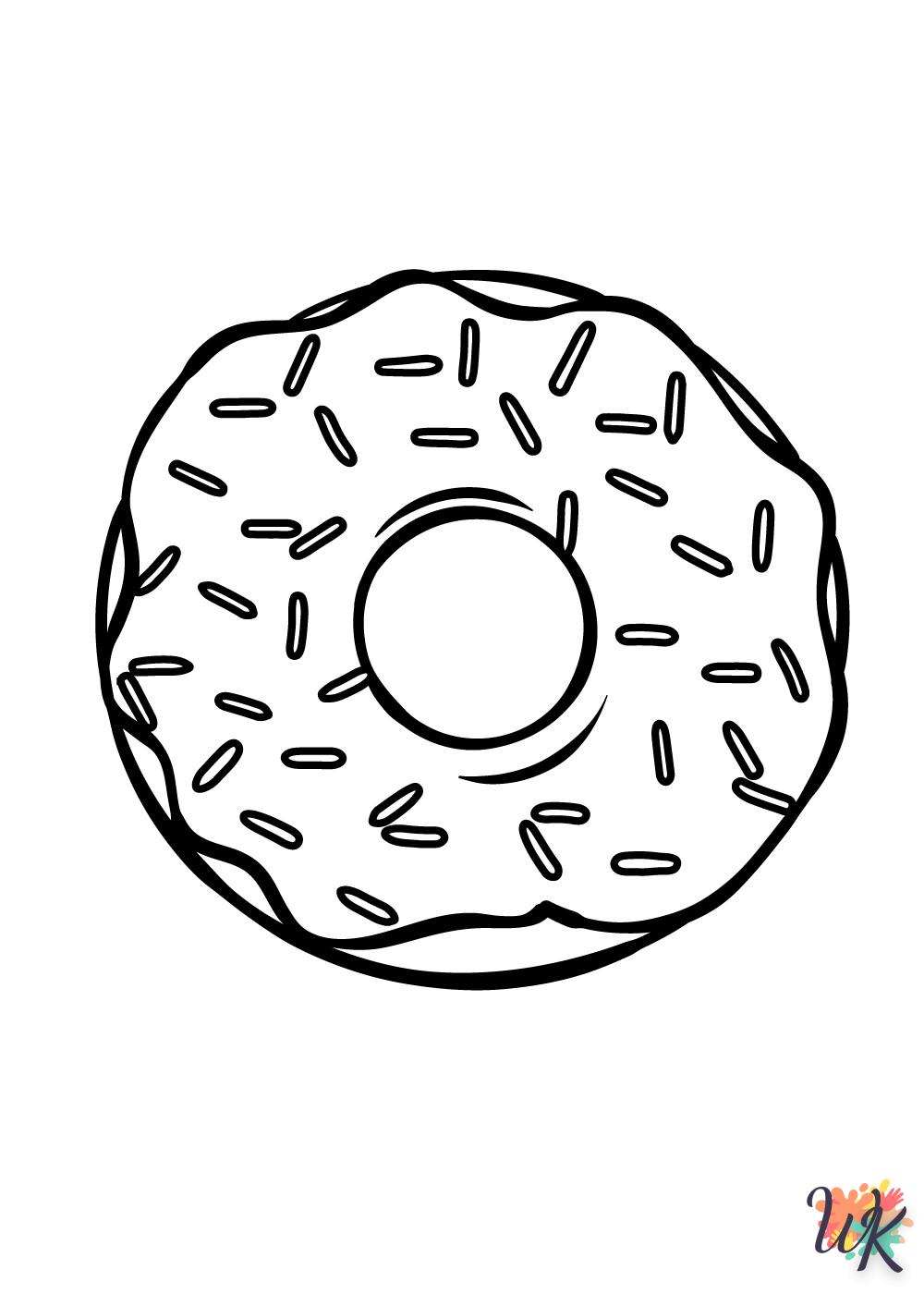 Dibujos para Colorear Donut 7