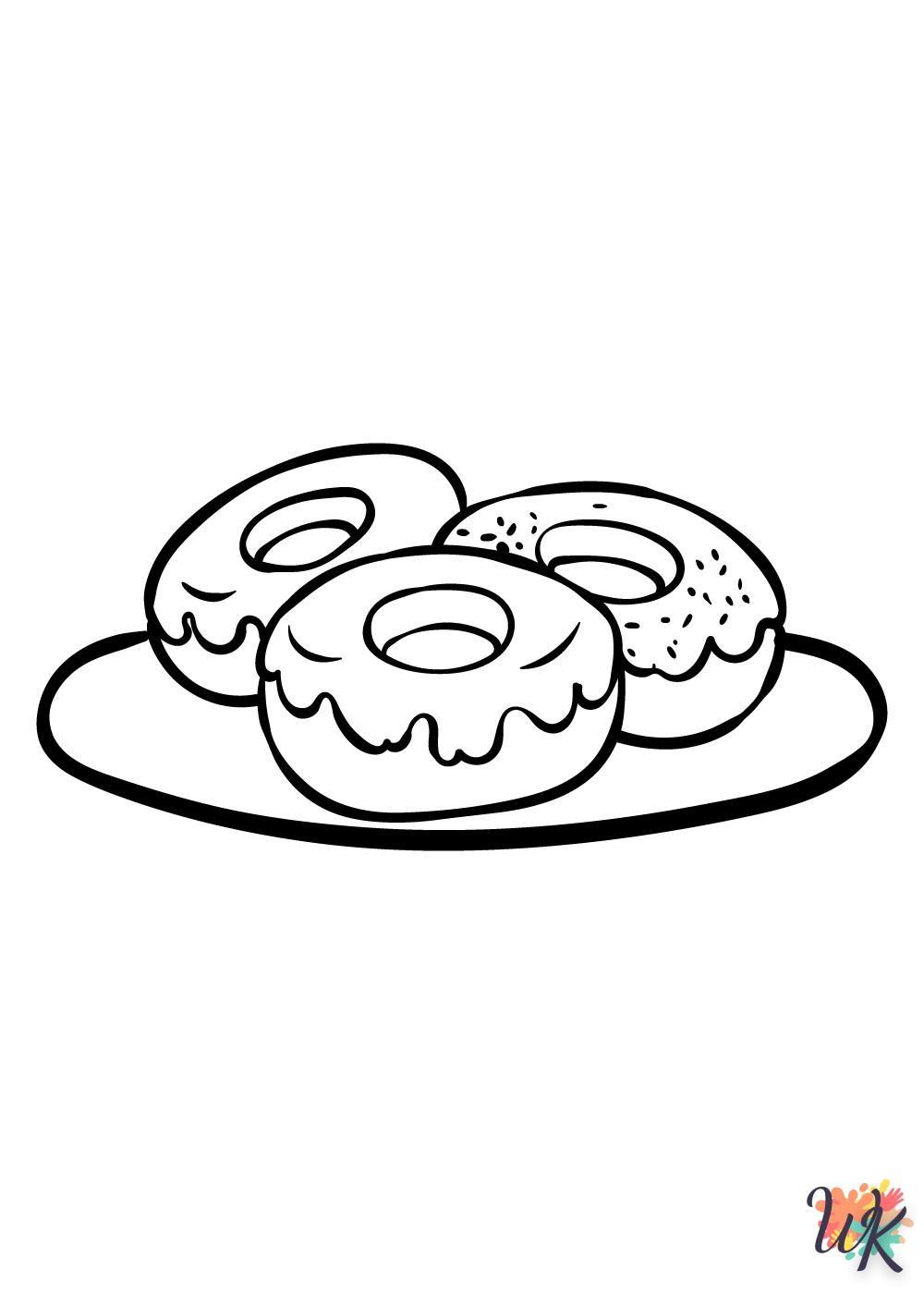 Dibujos para Colorear Donut 8