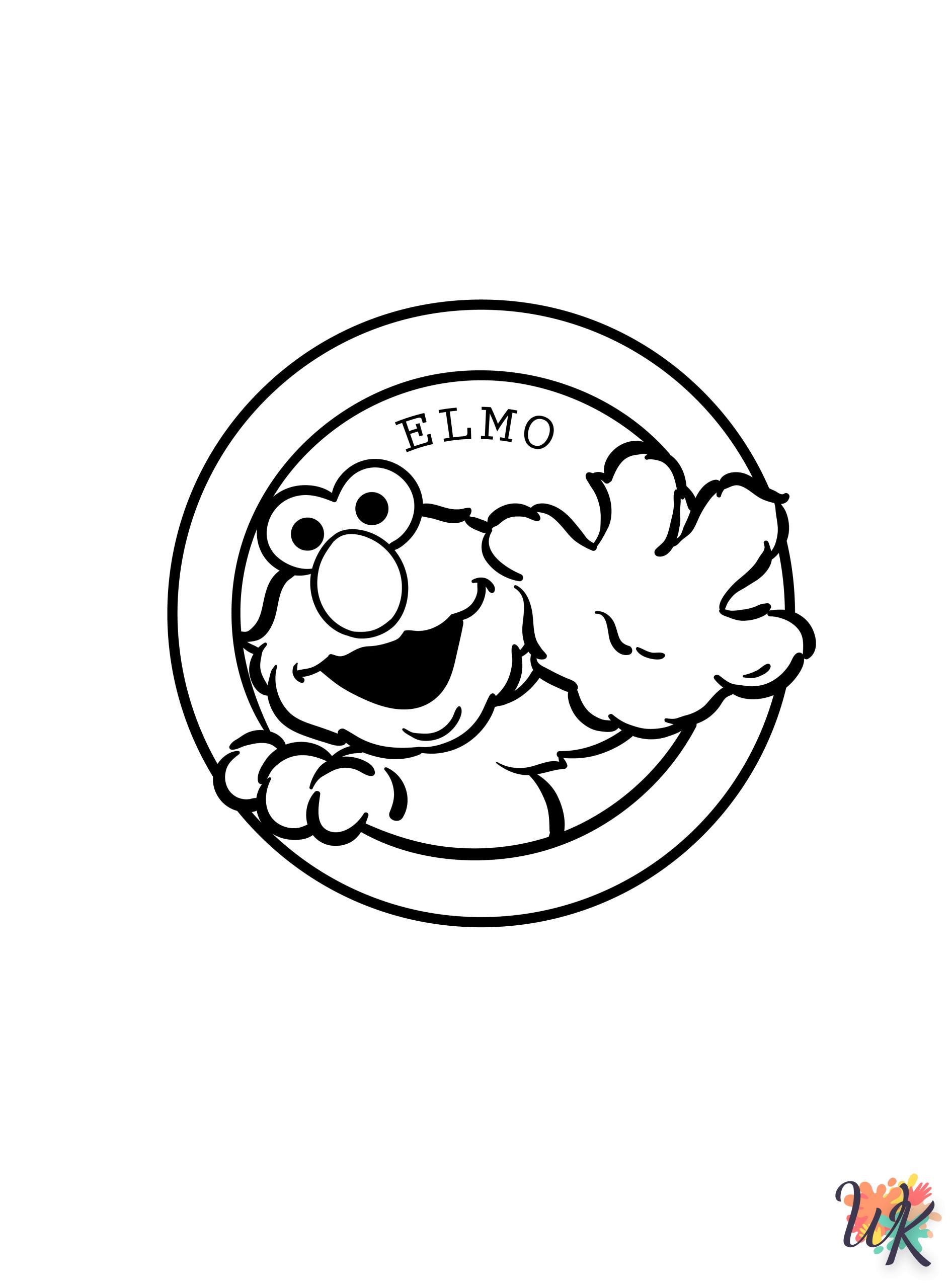 Dibujos para Colorear Elmo 13 scaled