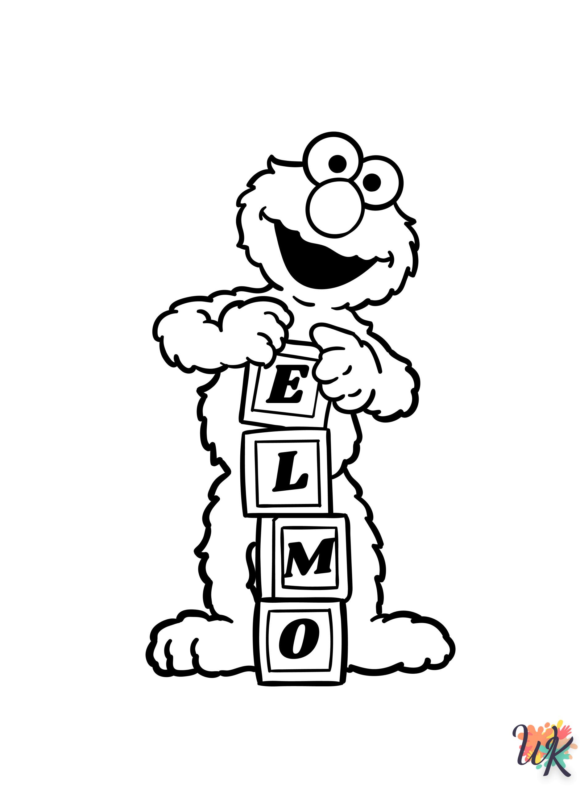 Dibujos para Colorear Elmo 38 scaled