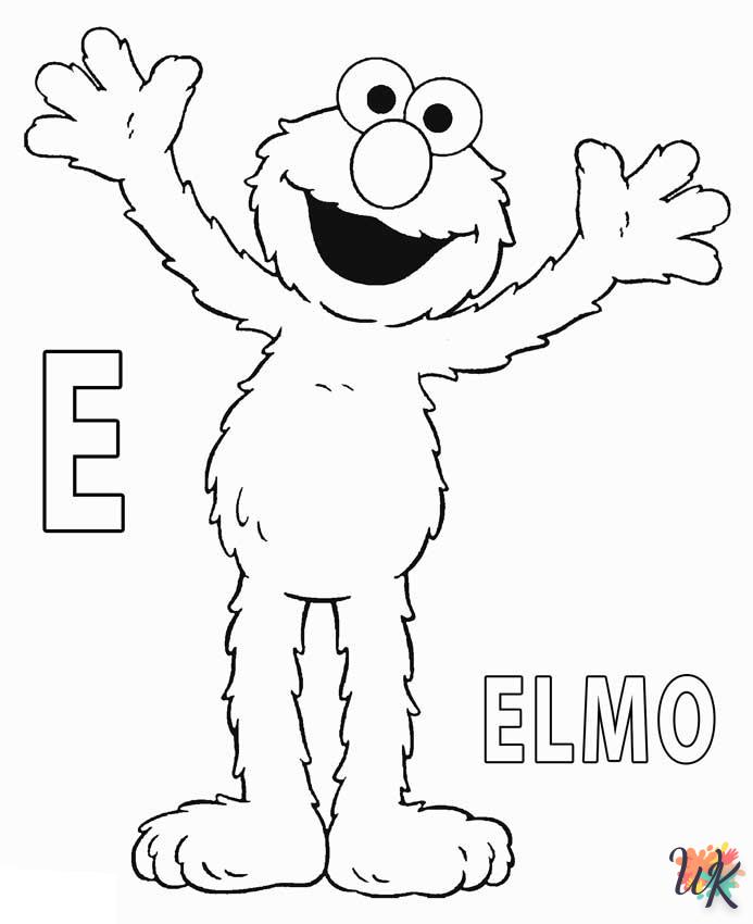 Dibujos para Colorear Elmo 49