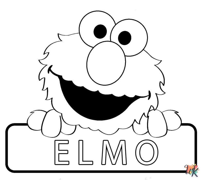 Dibujos para Colorear Elmo 51
