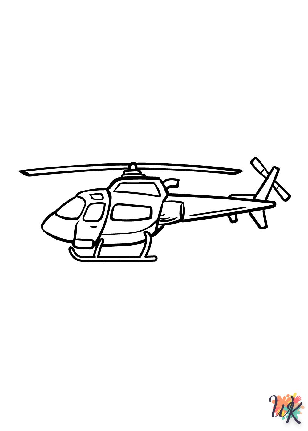 Dibujos para Colorear Helicoptero 1