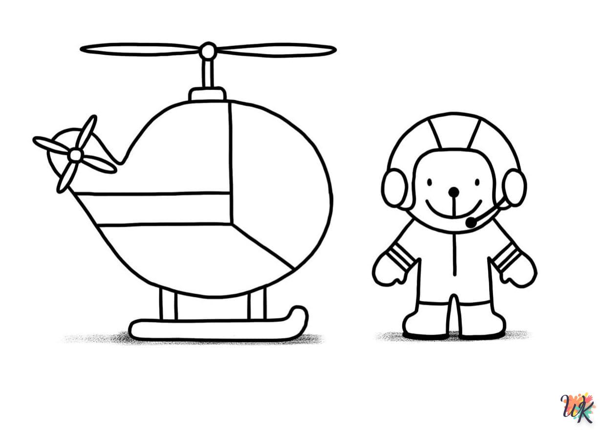 Dibujos para Colorear Helicoptero 10 1